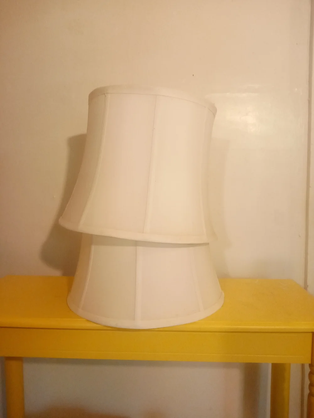 2 Vintage Silk Fabric Lamp Off White Lamp Shades